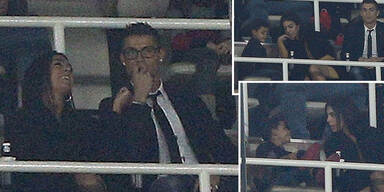 Cristiano Ronaldo mit Freundin Georgina Rodriguez und Sohn Junior