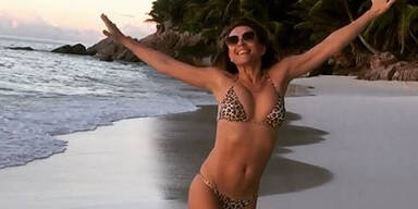 Liz Hurley im Bikini