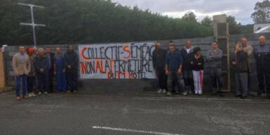 Franzozes Trobes Fl&uuml;chtlingsheim zumauern