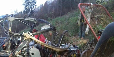 Bub (8) rettet sich knapp vom abst&uuml;rzenden Traktor