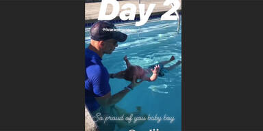 Darum lernt Bode Millers Baby jetzt schon schwimmen