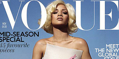 Rihanna als blondes Glamour-Girl auf der Vogue