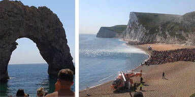 Durdle Door Dorset Klippenspringen
