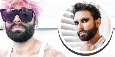 Conchita pinke Haare