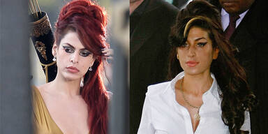 Eva Mendes im Amy Winehouse-Look