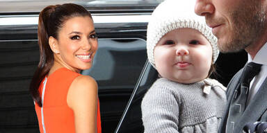 Eva Longoria freut sich Harpers Taufpatin zu werden