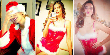 Sexy Weihnachtsgr&uuml;&szlig;e von den Topmodels