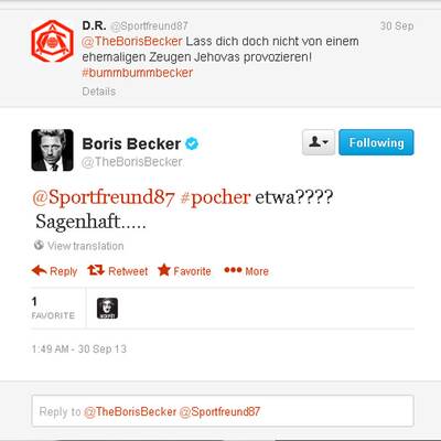 Boris Beckers Twitter-Attacken zum Nachlesen