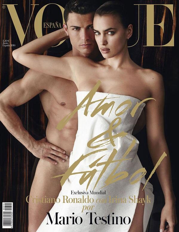 Cristiano Ronald nackt auf dem Comver der Vogue Espana