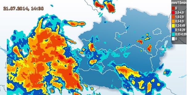 Gewitter-Walze rollte über Österreich