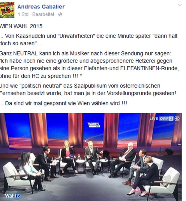 Gabalier kritisiert Hetze gegen Strache