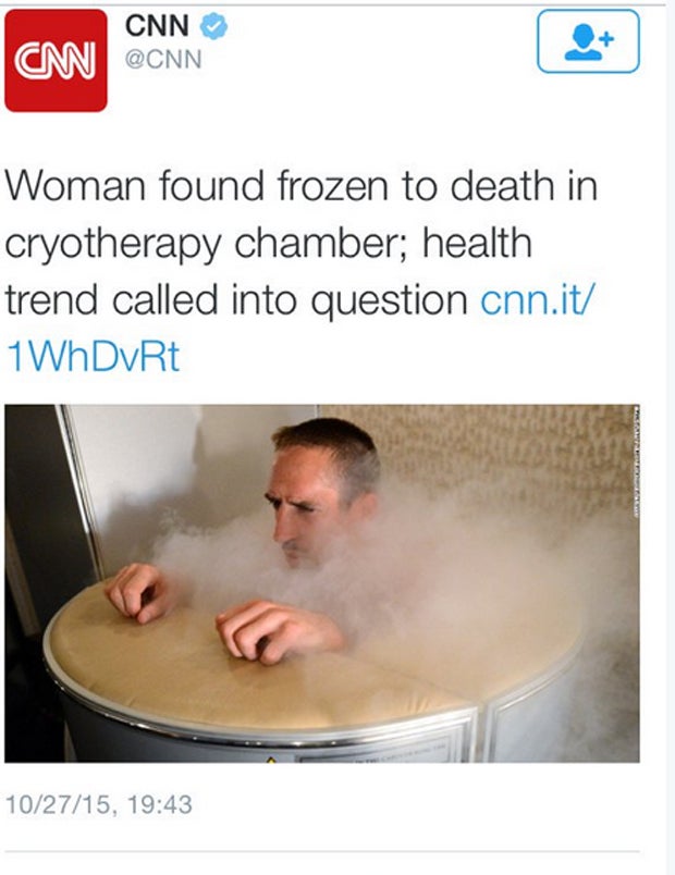 CNN lässt Ribery in Kältekammer sterben