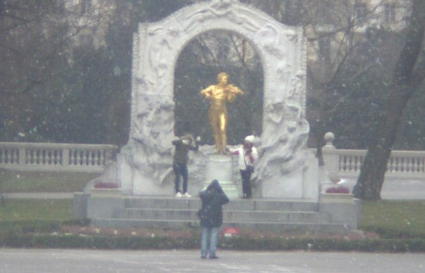Jetzt wird auch Wien eingeschneit