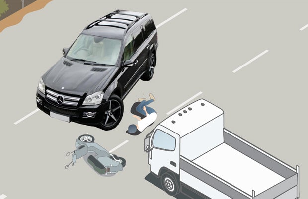 Clooney Unfall Grafik