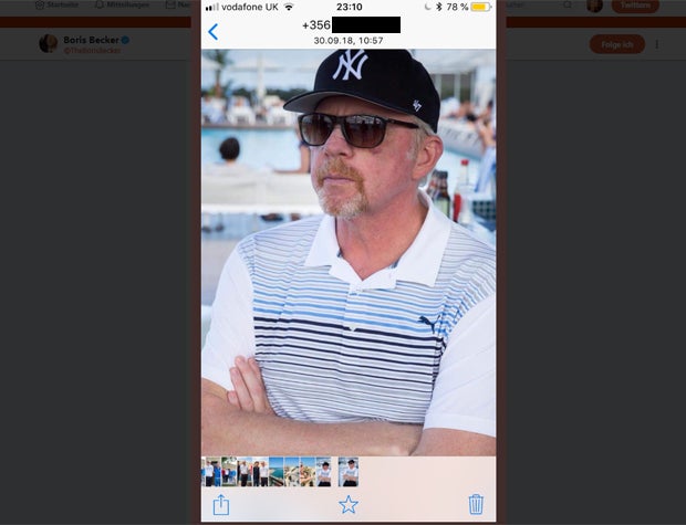 Boris Becker Telefonnummer getwittert