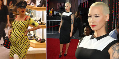 Amber Rose machen die Baby-Kilos zu schaffen