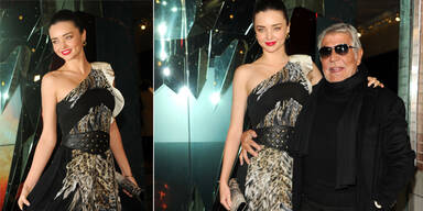 Miranda Kerr in Animal-Print bei Cavalli-Event