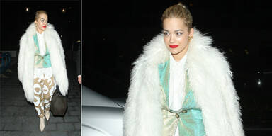 Rita Ora im Eisbär-Look