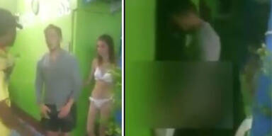 Paar beim Oral-Sex im Urlaub erwischt