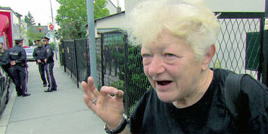 Vor laufender Kamera: Delogierte droht mit Mord