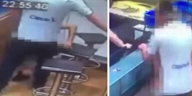 Dreistes P&auml;rchen hat Sex am Schalter