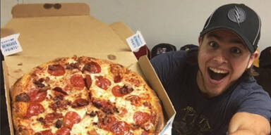 ER isst jeden Tag Pizza &ndash; so sieht er heute aus