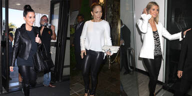 Stars in Leder-Leggings