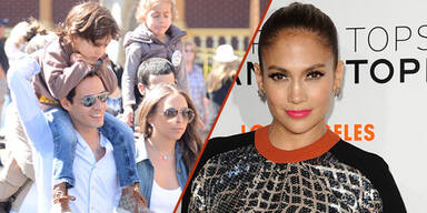 Marc Anthony & Chlore Green mit Max und Emma; Jennifer Lopez