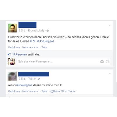 So wird im Internet um Udo Jürgens getrauert