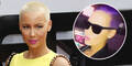 Amber Rose in Lila-Haarlaune