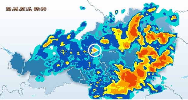 Tief Erik überflutet das Land