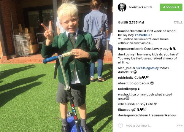 Boris Becker: Amadeus geht zur Schule