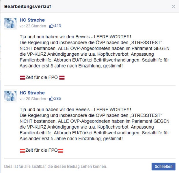 Mega-Panne: Kennt Strache Österreichs Flagge nicht?