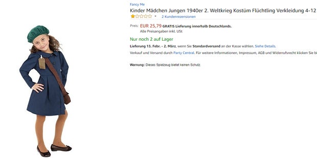 Flüchtlings kInderkostüme