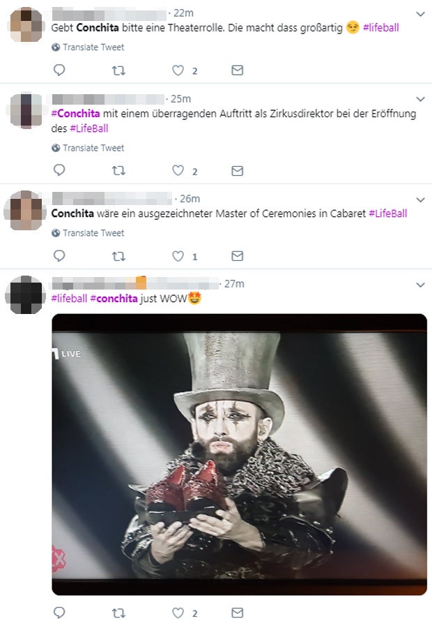 Conchita Tweets Life Ball