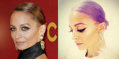 Neuer Haarstyle: Nicole Richie in Lila Laune