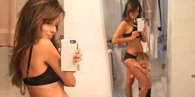 Hilaria Baldwin zeigt After-Baby-Body