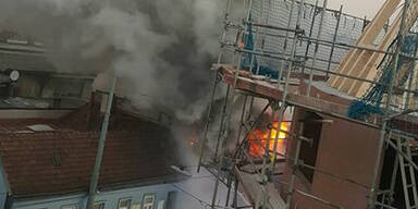 Flammen-Inferno in Wiener Autowerkstatt