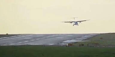 Windb&ouml;en sorgen f&uuml;r Horror-Landung