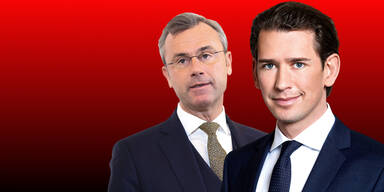 Kurz und Hofer Umfrage: &Ouml;VP und FP&Ouml; im Plus