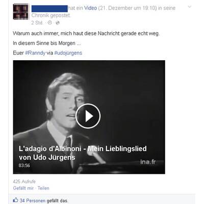 So wird im Internet um Udo Jürgens getrauert