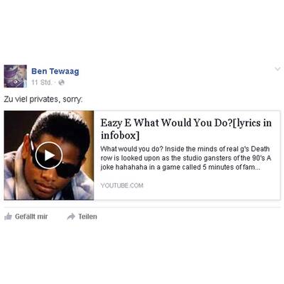 Ben Tewaag: Sein Facebook-Angriff