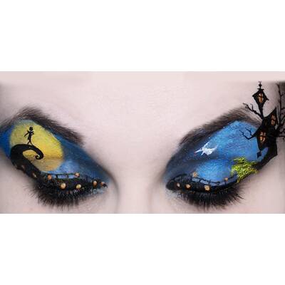 Kunst auf dem Augenlid