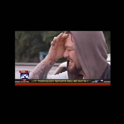 Bam Margera weint am Unfallort