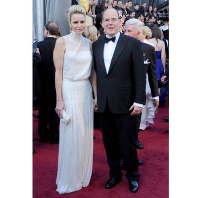 Prinz Albert von Monaco führte seine Frau Charlène über den roten Teppich