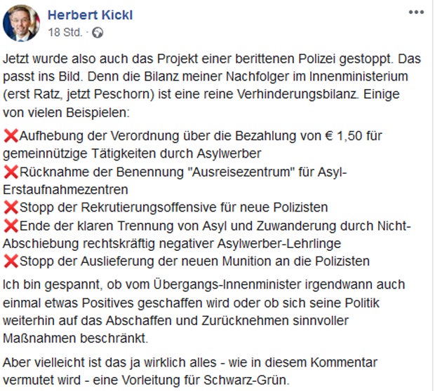 Aus für 'Berittene Polizei': So reagiert Kickl