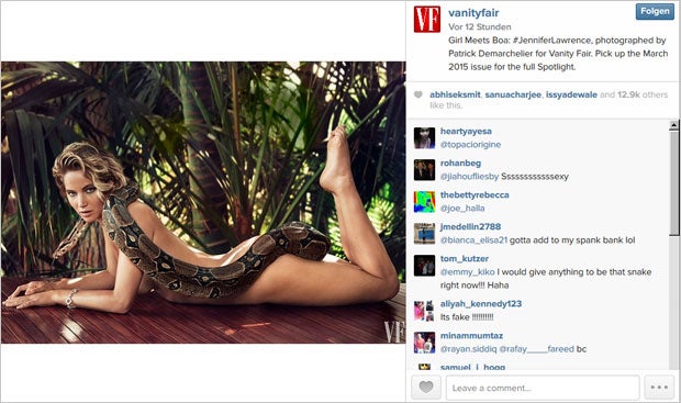 Jennifer Lawrence nackt in Vanity Fair