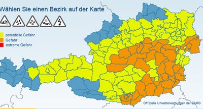 Tief Erik überflutet das Land