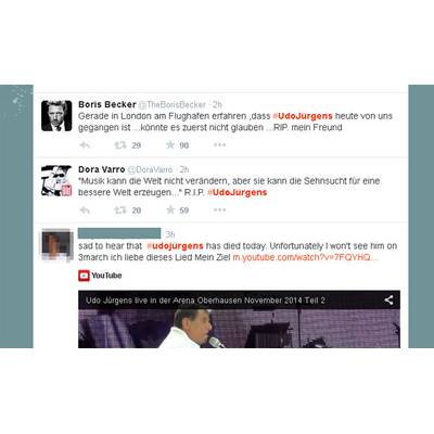So wird im Internet um Udo Jürgens getrauert