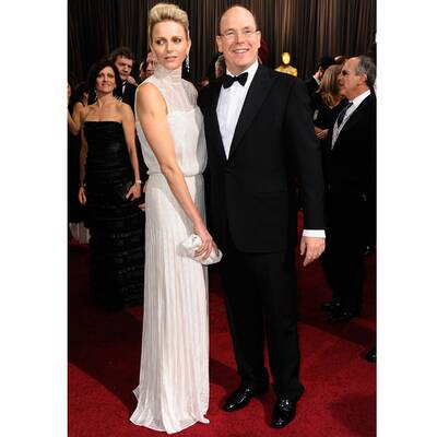 Prinz Albert von Monaco führte seine Frau Charlène über den roten Teppich